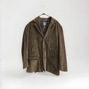 BROOKS BROTHERS 346 Dark Brown Corduroy Elbow Patch Blazer/ Sports Jacket Sz L